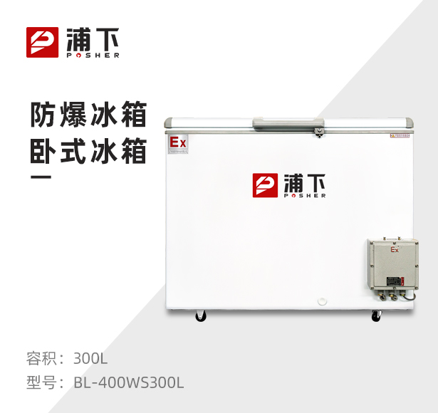 浦下卧式防爆冰箱300L双门