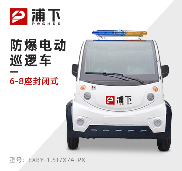 6-8座封闭防爆电动巡逻车